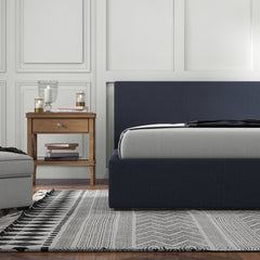 Milano Luxury Gas Lift Bed with Headboard (Model 1) - Charcoal No.35 - King Single-1922443466072264707