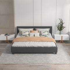 Milano Sienna Luxury Bed with Headboard (Model 2) - Charcoal No.35 - King Single-1927503918309445634