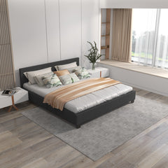 Milano Sienna Luxury Bed with Headboard (Model 2) - Charcoal No.35 - King Single-1927503918309445635