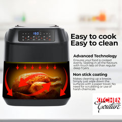 Kitchen Couture Digital 11.5L Air Fryer - Black-1927503842300268547