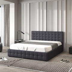 Milano Decor Eden Gas Lift Bed - Dark Grey - Queen-1924671868619591681