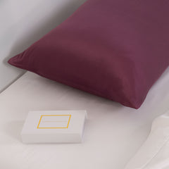 Pure Silk Pillow Case by Royal Comfort (Single Pack) - Malaga Wine-1927503854082068482