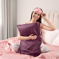 Pure Silk Pillow Case by Royal Comfort (Single Pack) - Malaga Wine-1927503854082068484