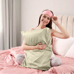 Pure Silk Pillow Case by Royal Comfort (Single Pack) - Sage-1927503854245646340