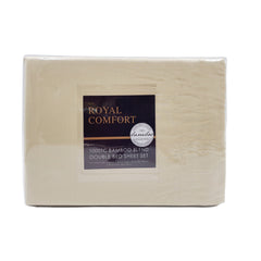 Royal Comfort Blended Bamboo Sheet Set Dark Ivory - Queen-1927503880996917251