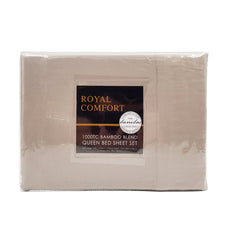 Royal Comfort Blended Bamboo Sheet Set Warm Grey - Queen-1927503881164689411
