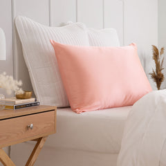 Pure Silk Pillow Case by Royal Comfort-Blush-1927503852471455745