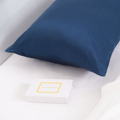 Pure Silk Pillow Case by Royal Comfort-Navy-1927503852635033602