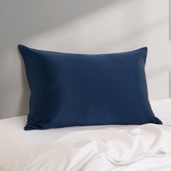 Pure Silk Pillow Case by Royal Comfort-Navy-1927503852635033603