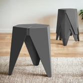 Artiss 4 Piece Puzzle Stool Bar Stools Stackable Grey