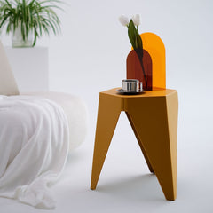 Artiss 4 Piece Puzzle Stool Bar Stools Stackable Yellow