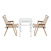 Weisshorn 3pc Camping Table Chair Set Outdoor Folding Aluminium Portable Picnic