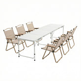 Weisshorn 7pc Camping Table Chair Set Outdoor Folding Aluminium Portable Picnic