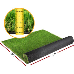 Prime Turf Artificial Grass 40mm 2mx5m Synthetic Fake Lawn Turf Plastic Plant
