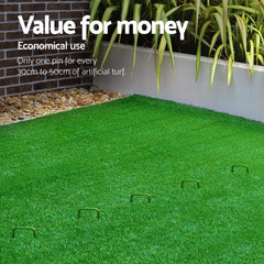 Prime Turf Artificial Grass 50 Piece Synthetic Pins Fake Lawn Turf Weed Mat Pegs Joining Tape