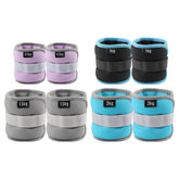 Everfit Ankle Wrist Weights for Women & Men, 4 Colors Set with 1 2 3 4kg