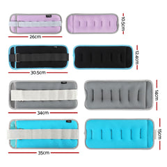 Everfit Ankle Wrist Weights for Women & Men, 4 Colors Set with 1 2 3 4kg