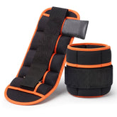 Everfit Adjustable Ankle Weights, 1 Pair (0.9-4.55Kg) Removable Sandbags for