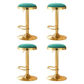 4x Artiss Bar Stools Kitchen Dining Chairs Velvet Padded Stool Green