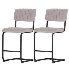 Artiss Set of 2 Bar Stools Velvet Chairs