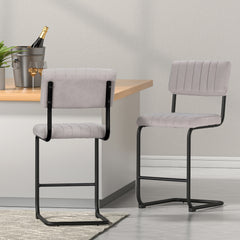 Artiss Set of 2 Bar Stools Velvet Chairs