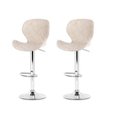 Artiss Set of 2 Bar Stools Kitchen Swivel Gas Lift Counter Chair Wing PE Rattan Beige
