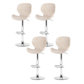 Artiss Set of 4 Bar Stools Kitchen Swivel Gas Lift Counter Chair Wing PE Rattan Beige