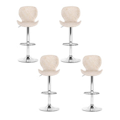 Artiss Set of 4 Bar Stools Kitchen Swivel Gas Lift Counter Chair Wing PE Rattan Beige