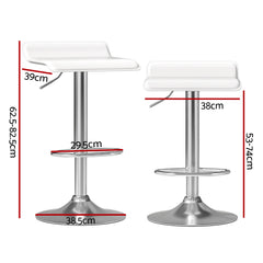 Artiss Set of 4 Bar Stools Faux Leather Chair White