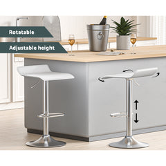 Artiss Set of 4 Bar Stools Faux Leather Chair White