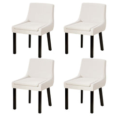 Artiss Dining Chairs Set of 4 Corduroy Wooden Beige