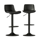 Artiss Set of 2 Bar Stools Padded Seat Gas Lift Black