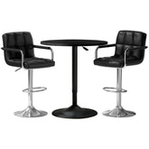 Artiss Bar Table and Stools Set Dining Desk Kitchen Chairs Cafe Pub