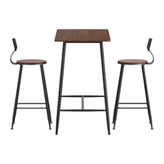 Artiss Bar Table and Stools Set Dining Desk Kitchen Chairs Cafe Pub
