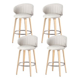 4x Set of 4 Artiss Bar Stools Dining Chairs Contoured Leather Wood Stool