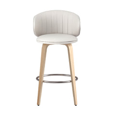 4x Set of 4 Artiss Bar Stools Dining Chairs Contoured Leather Wood Stool