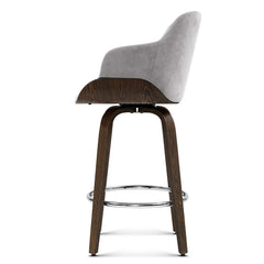 Artiss Set of 2 Bar Stools Swivel Velvet Padded Wooden