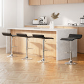 Artiss 4x Bar Stools Adjustable Gas Lift Chairs Black