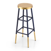 Artiss Bar Stools Metal Gold Navy Free Delivery