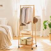 Artiss Clothes Rack Airer Coat Stand 165x59cm Wheels