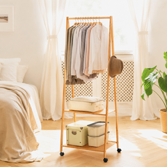Artiss Clothes Rack Airer Coat Stand 165x59cm Wheels