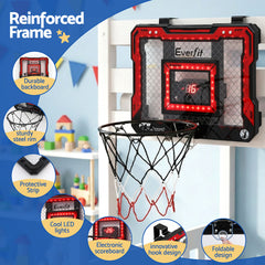 Everfit Mini Basketball Hoop Over Door Indoor LED Scoreboard Kids Set 40x30cm - Free Delivery