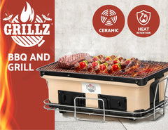 Grillz BBQ Grill Tabletop Charcoal Smoker