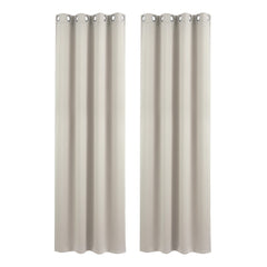Artiss Blockout Curtains 2X 132x213cm Thermal Insulated Eyelet Drapes Beige