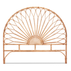 Artiss Bed Headboard Queen Bedhead Rattan - MARI Pine