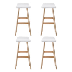 Artiss 4x Bar Stools Wooden Stool White