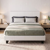 Artiss Neo Bed Frame PU Leather - White Double