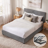 Artiss Nino Bed Frame Fabric - Grey Queen