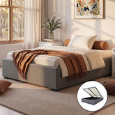 Artiss King Single Size Gas Lift Bed Frame Base With Storage Platform Fabric