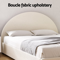 Artiss Bed Frame Gas Lift Strorage Beds Base Platform Boucle Fabric Double ELLA